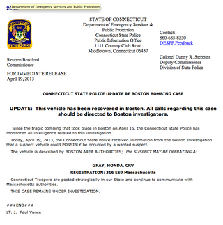 Illustration for article titled Police Reportedly Looking For Boston Bomb Suspect In This SUV (UPDATE)